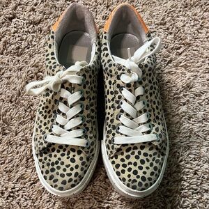 Dolce Vita Leopard Print Sneakers - Black and Tan